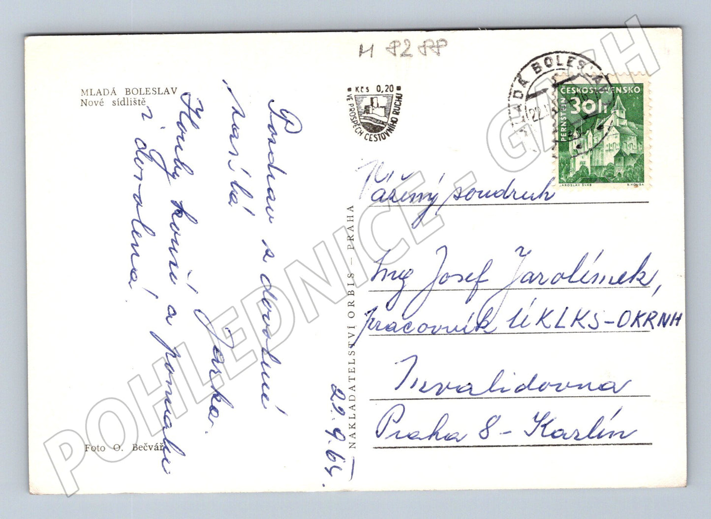 Pohlednice Mladá Boleslav nové sídliště ČSSR (M8288)