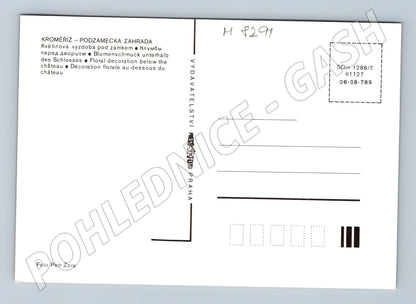 Pohlednice Kroměříž Podzámecká zahrada květiny (M8291)