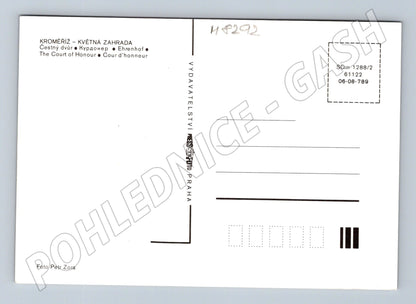 Pohlednice Kroměříž Květná zahrada Cestný dvůr UNESCO (M8292)