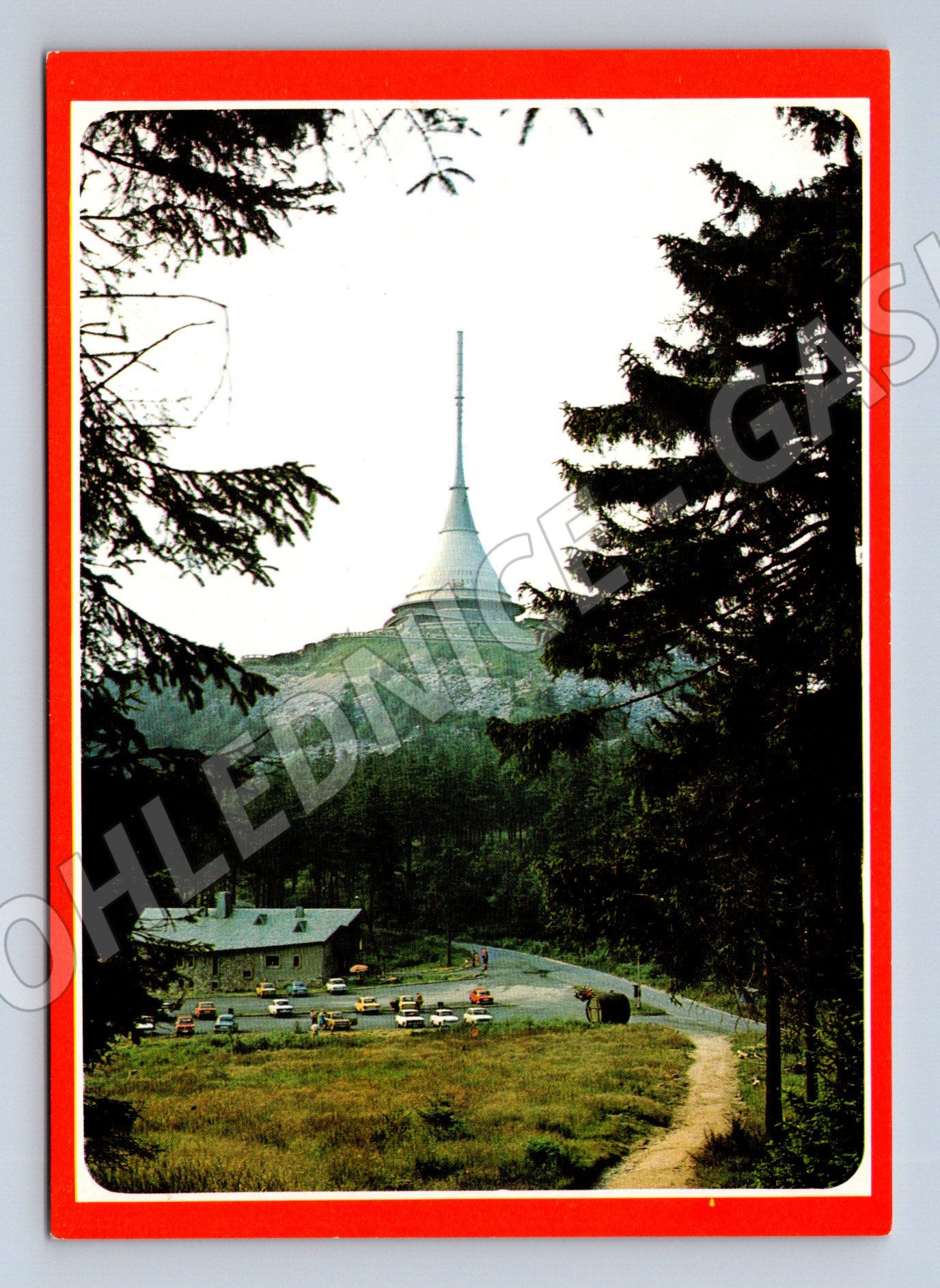 Pohlednice Ještěd Lužické hory TV vysílač Československo (M8297)