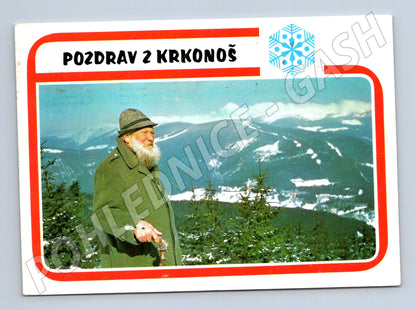 Pozdrav z Krkonoš Krakonoš 1986 zaslaná ČSSR (M8298)
