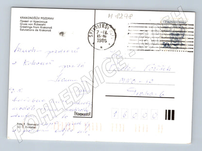 Pozdrav z Krkonoš Krakonoš 1986 zaslaná ČSSR (M8298)