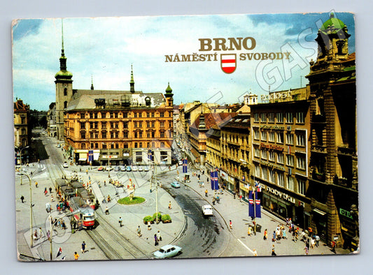 Pohlednice Brno Náměstí Svobody 1984 historická (M8299)
