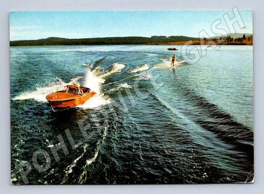 Pohlednice Lipno vodní lyžování motorový člun 1979 (M8302)