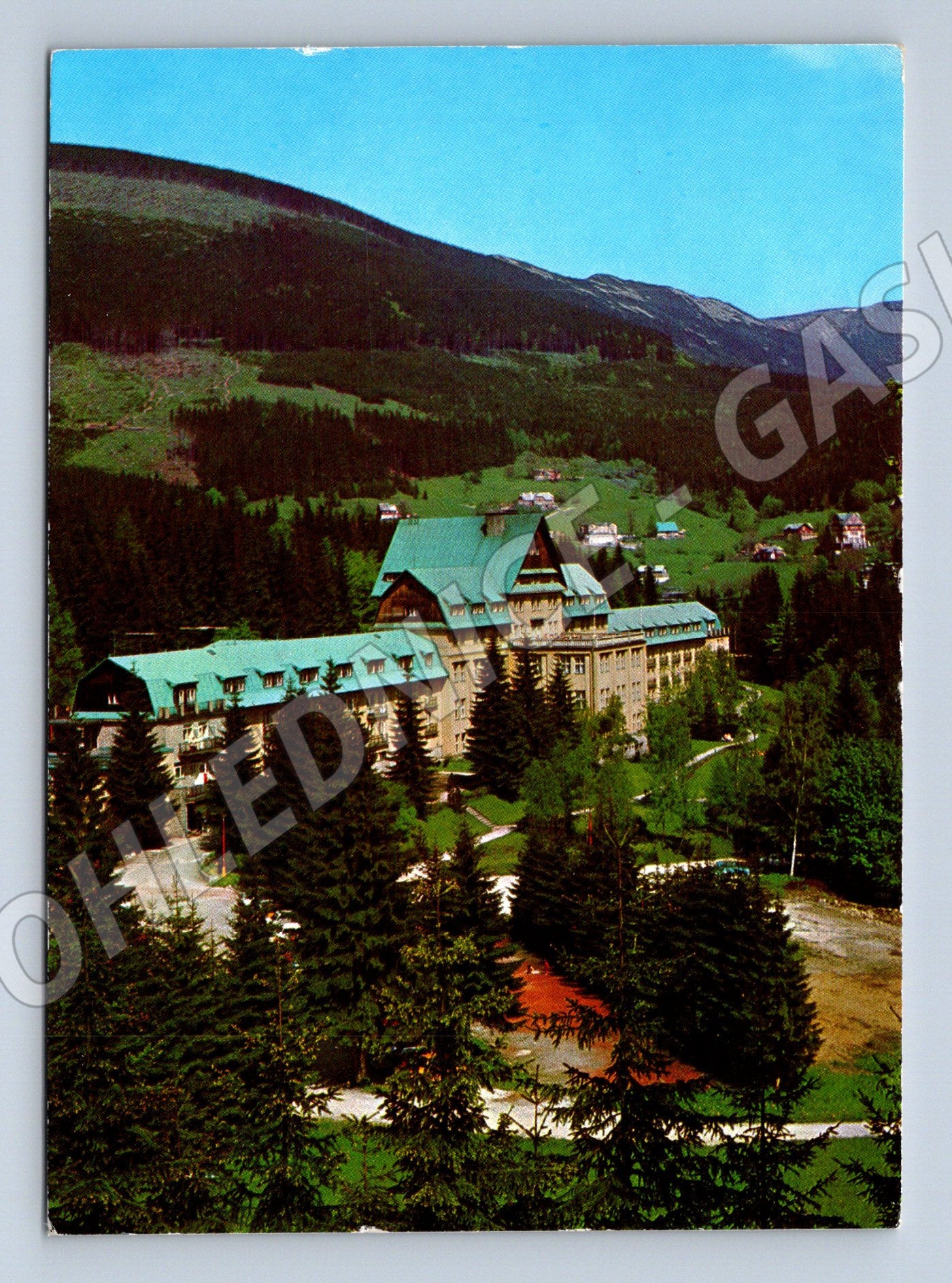 Pohlednice Špindlerův Mlýn vojenská zotavovna Bedřichov 1991 (M8306)