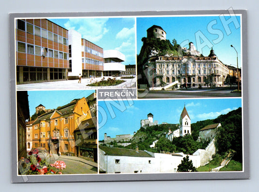 Postcard Trenčín castle and city Slovakia postcard (M8326)