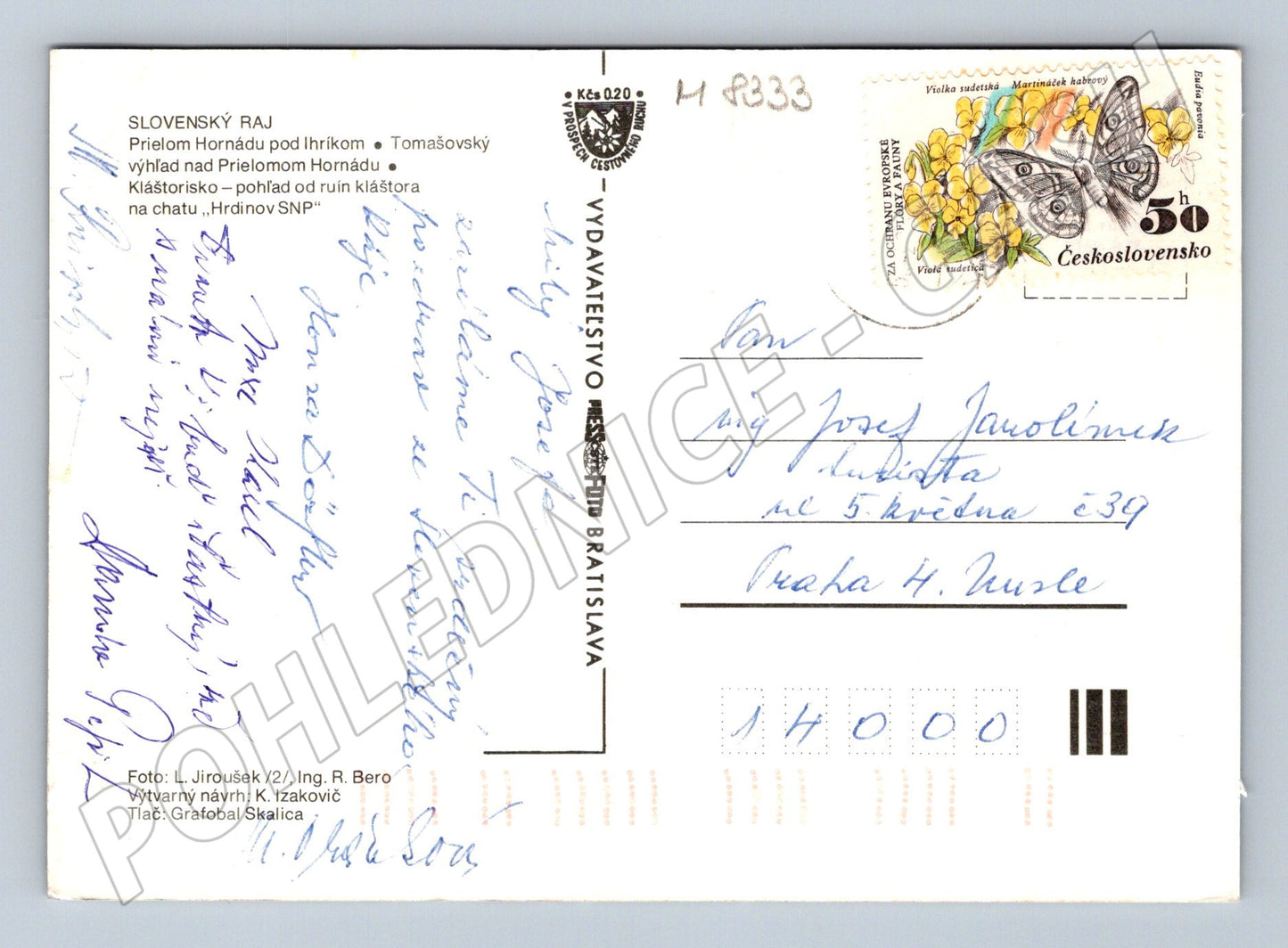 Postcard Slovak Paradise Monastery Průlom Hornádu Tomašovský (M8333)