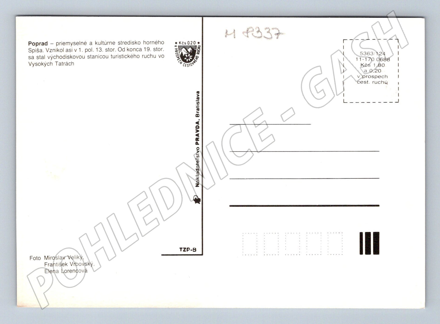 Postcard Poprad CSA plane and Tatras airport motif (M8337)