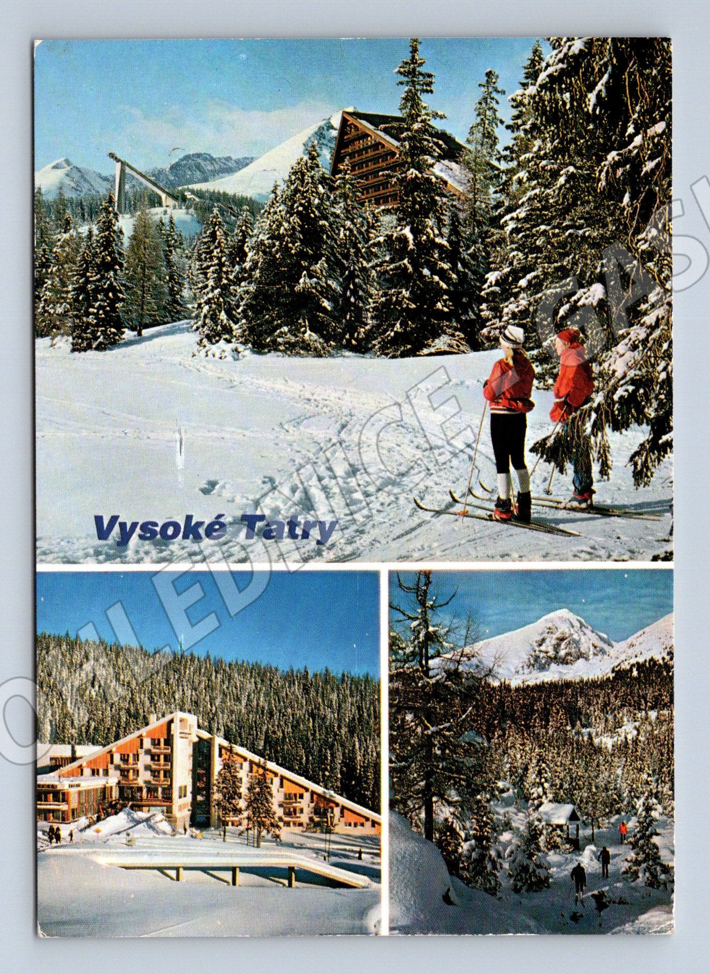 Postcard High Tatras winter motif sent in 1985 (M8340)