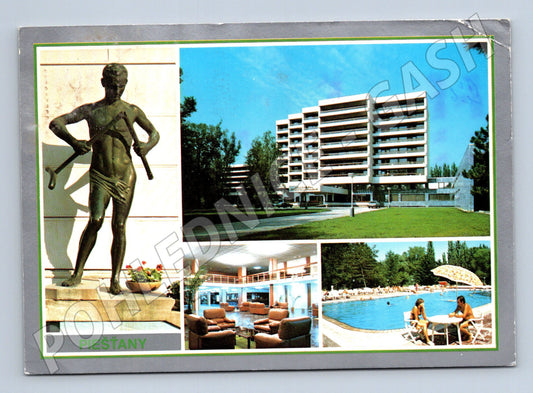 Postcard Piešťany Balnea Esplanade collage sent (M8345)