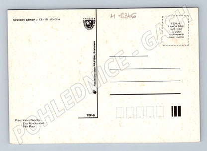 Postcard Orava Castle exteriors interiors Slovakia (M8346)