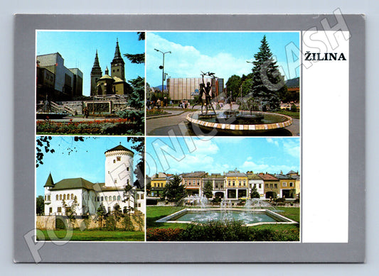 Postcard Žilina collage Slovakia Pravda circa 90s (M8347)