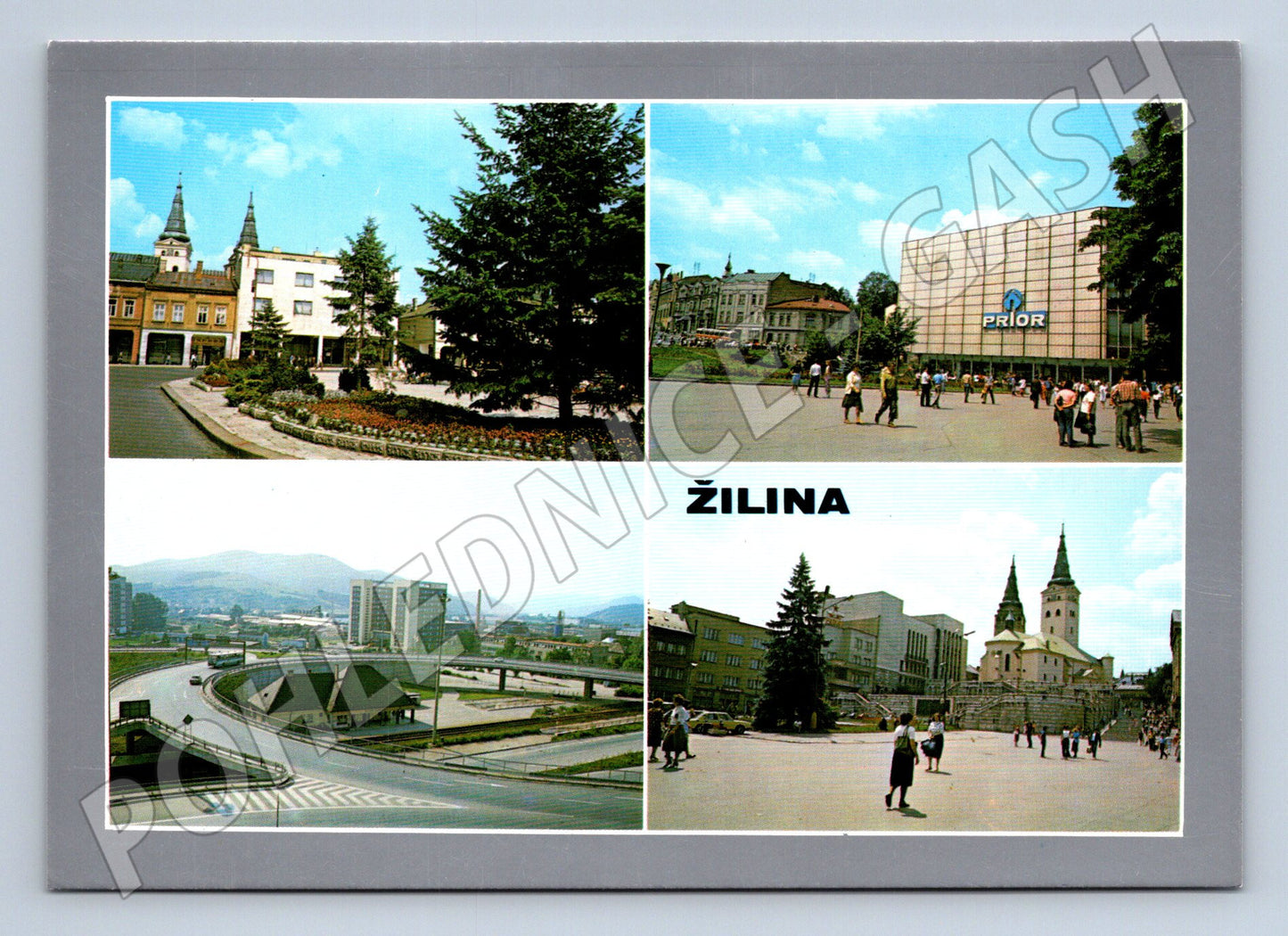Postcard Žilina large format collage Slovakia 80s (M8348)