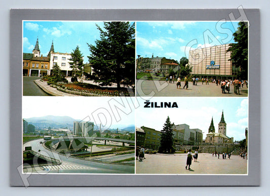 Postcard Žilina large format collage Slovakia 80s (M8348)