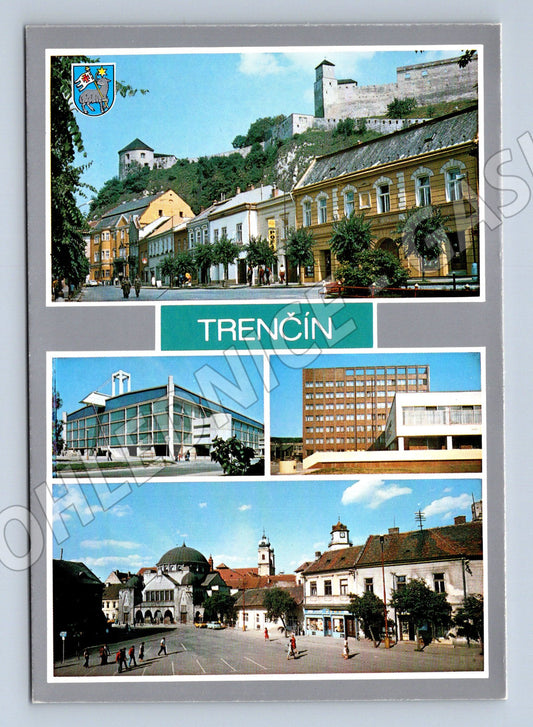 Postcard Trenčín multi-view Slovakia Pressfoto ČSSR (M8349)