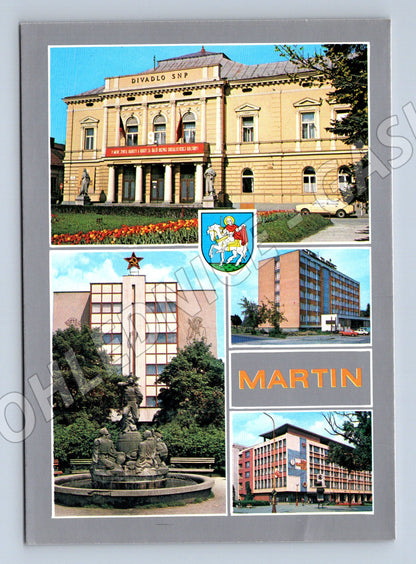 Postcard Martin Slovakia multi-view circa 1970s (M8354)