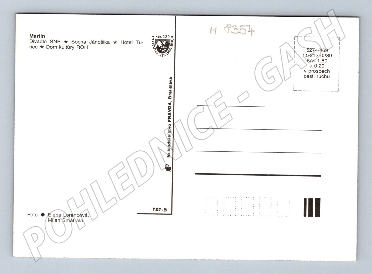 Postcard Martin Slovakia multi-view circa 1970s (M8354)