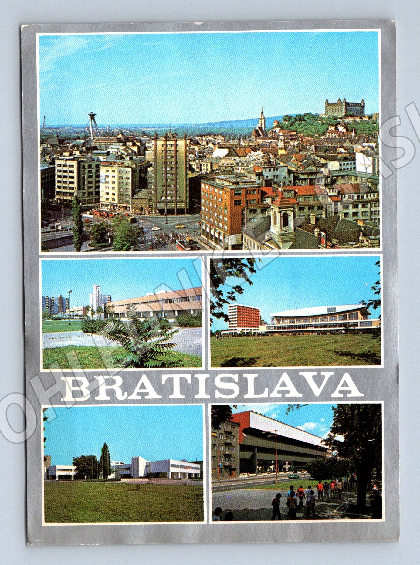 Postcard Bratislava multi-view postmarked (M8357)