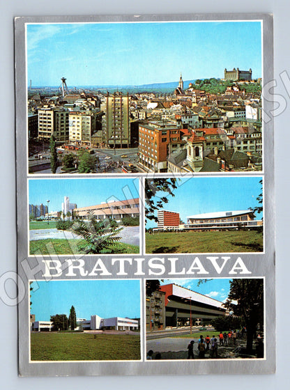 Postcard Bratislava multi-view postmarked (M8357)