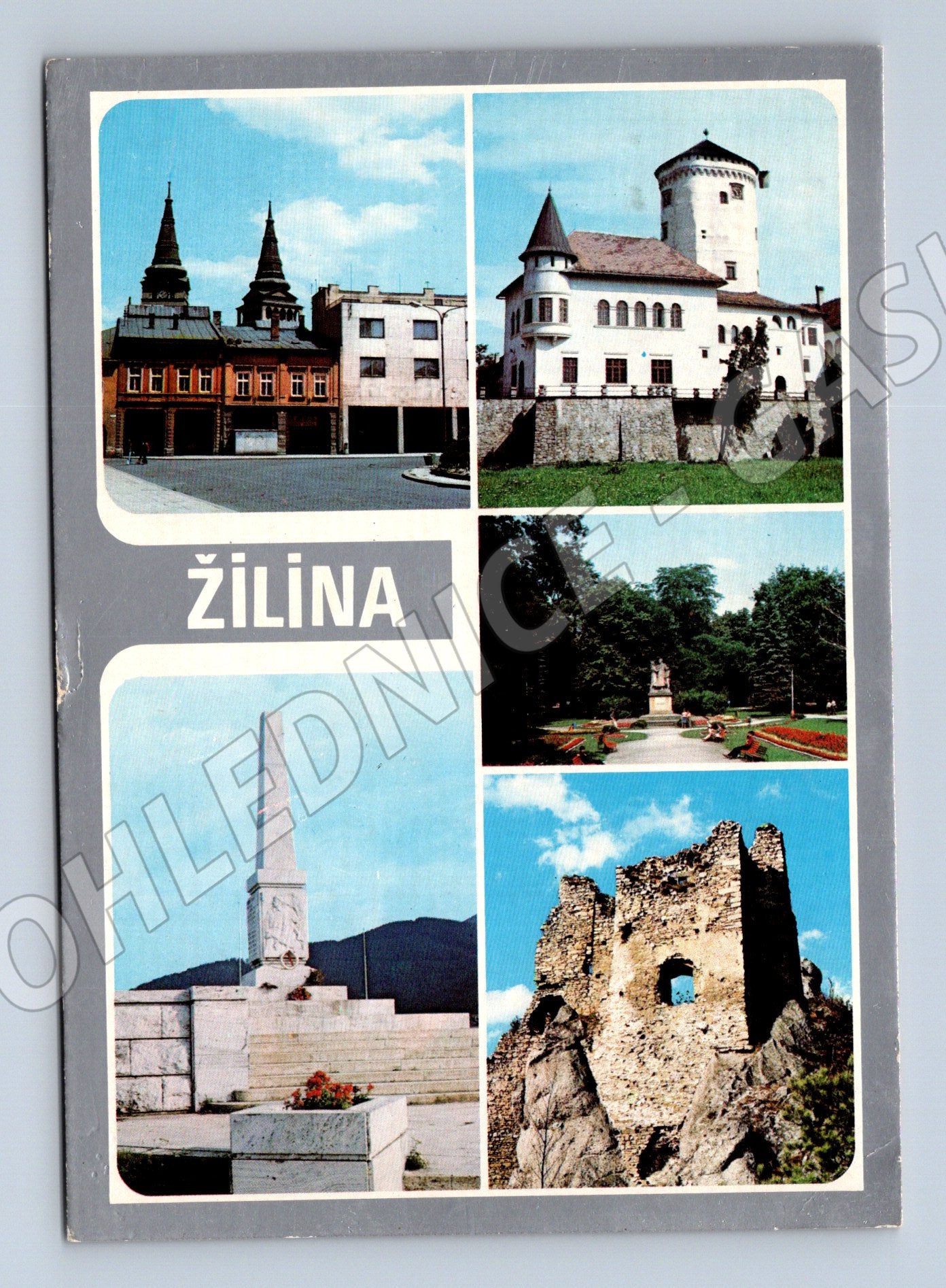 Pohlednice Žilina Slovensko vícepohled razítko 1983 (M8367)
