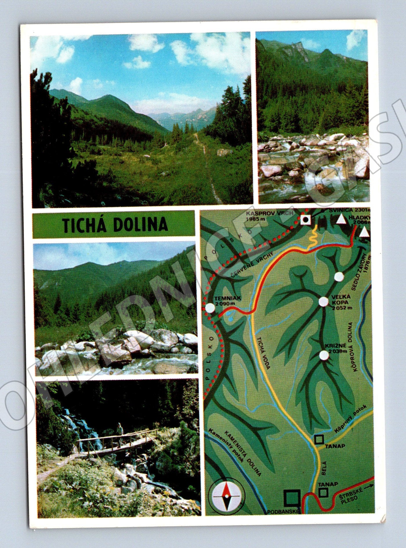 Pohlednice Vysoké Tatry Tichá dolina razítko 1980 (M8368)