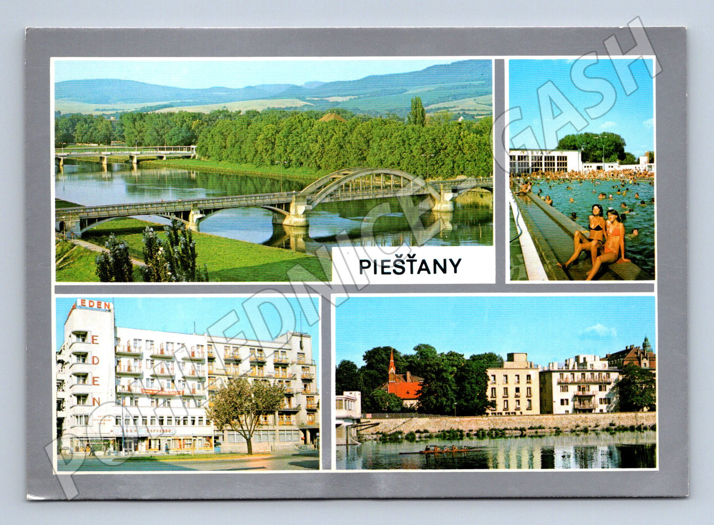Postcard Piešťany spa and panorama Slovakia (M8373)