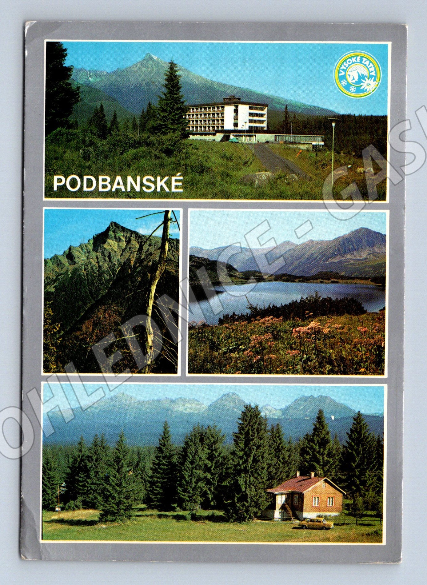 Pohlednice Podbanské Vysoké Tatry razítko známka ČSR (M8379)