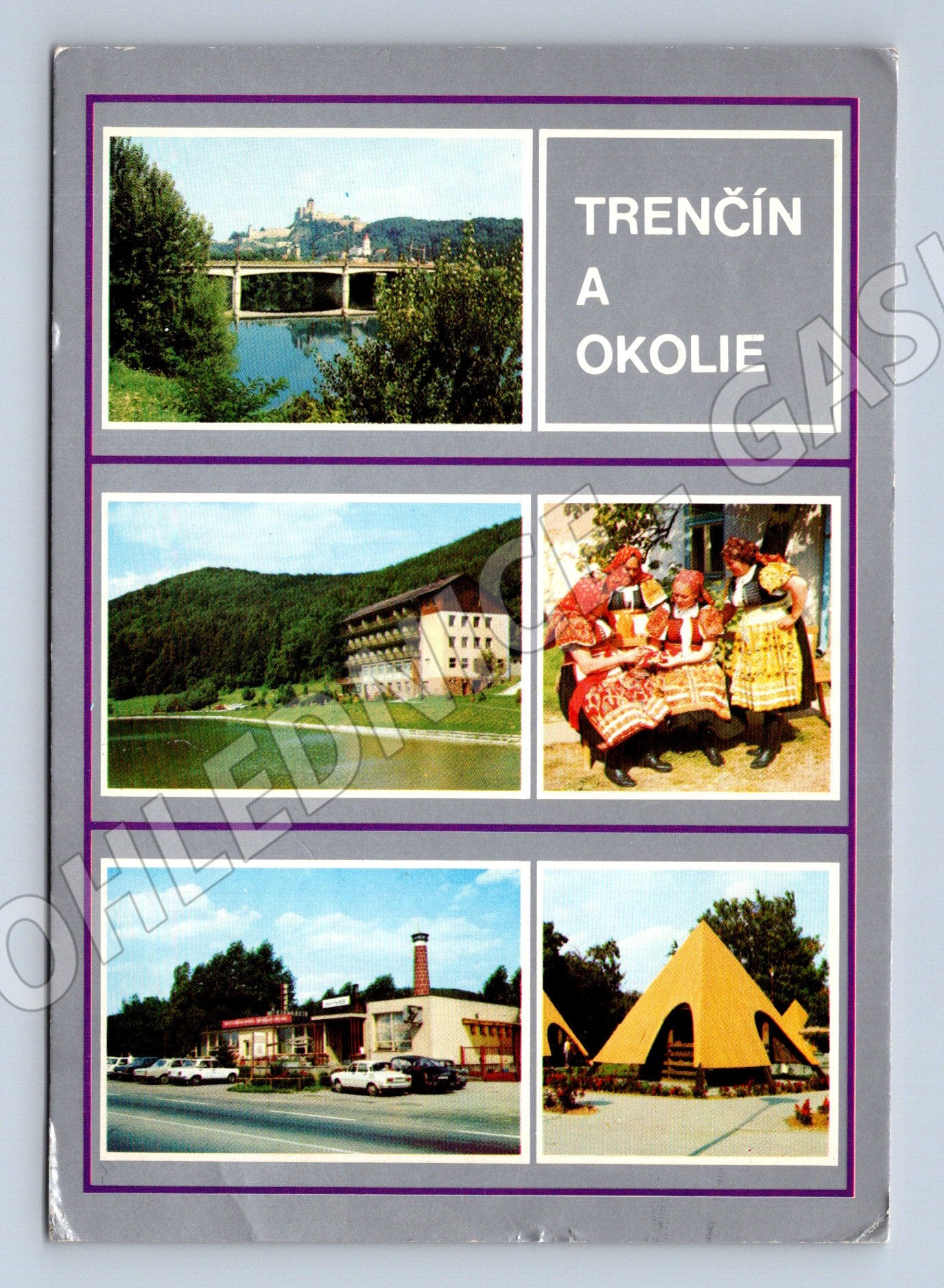 Postcard Trenčín and surroundings collector's collage Slovakia 1970s (M8381)