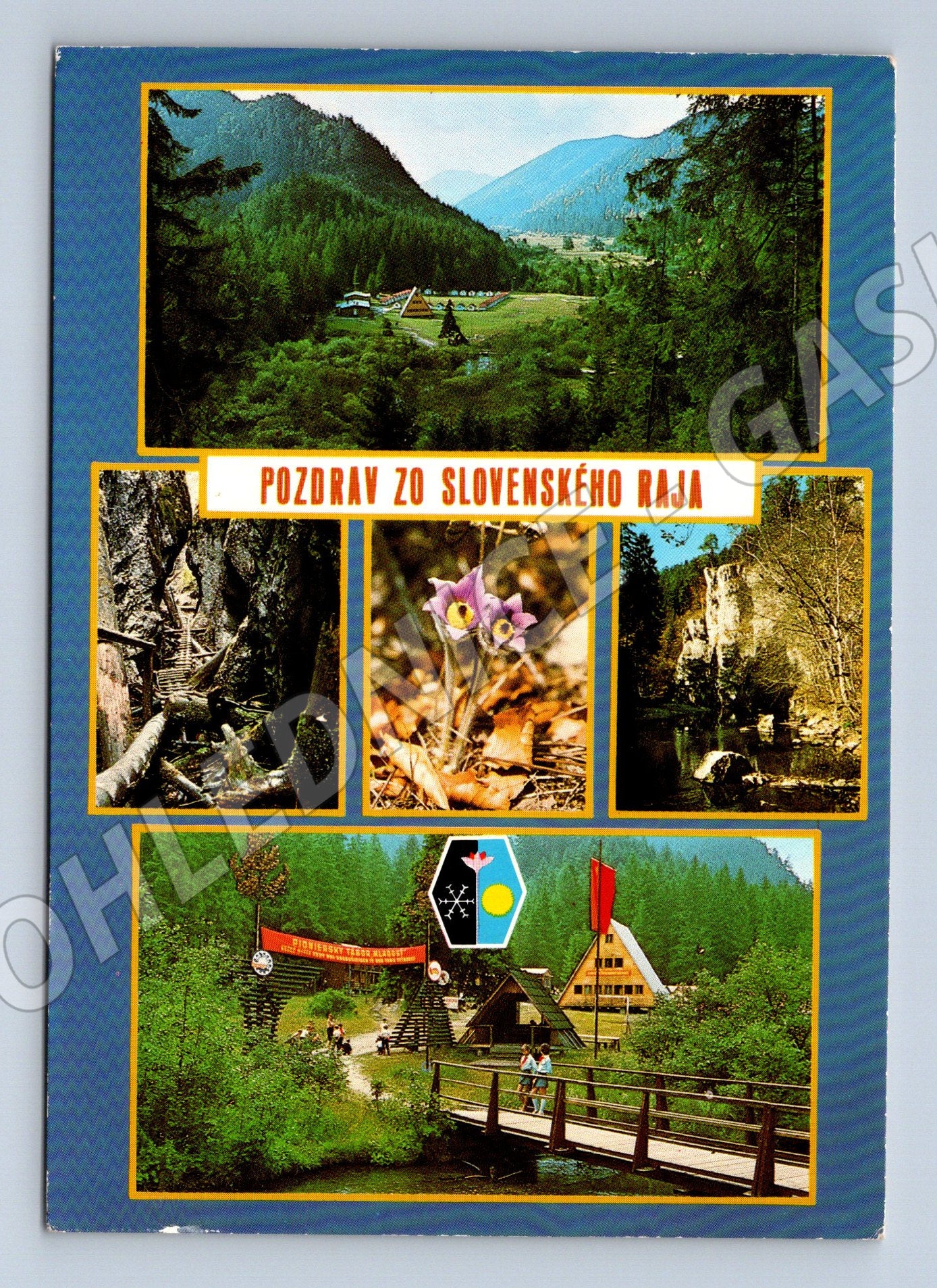 Postcard Slovak Paradise greetings old postcard Czechoslovakia (M8382)