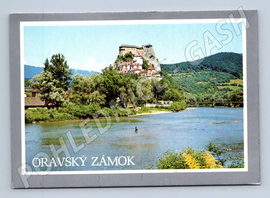 Postcard Orava Castle Slovakia 13th century castle motif (M8389)