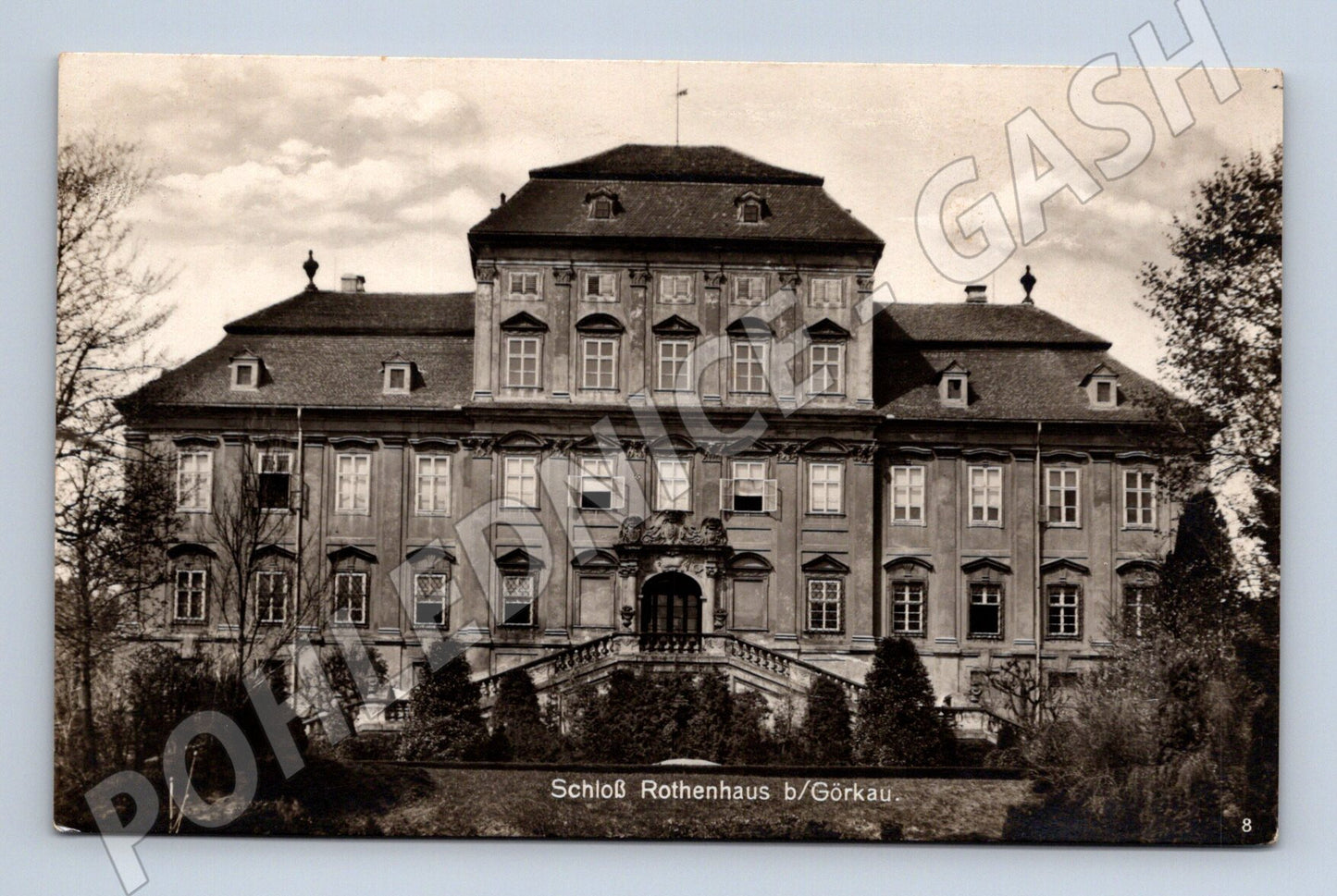 Pohlednice Zámek Rothenhaus Červený Hrádek u Jirkova 1929 (M8400)