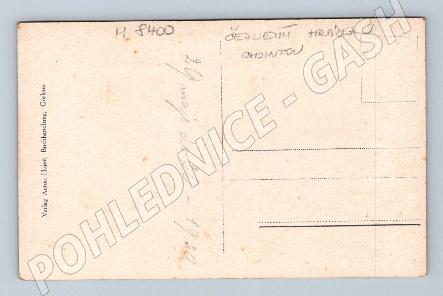 Pohlednice Zámek Rothenhaus Červený Hrádek u Jirkova 1929 (M8400)