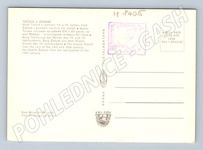 Pohlednice Hrad Točník a Žebrák koláž Československo (M8405)