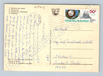 Pohlednice Hrady a zámky Litoměřicko koláž 1988 (M8413)