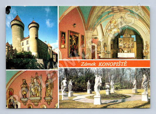 Pohlednice Konopiště zámek vícepohled odeslaná ČSSR (M8414)