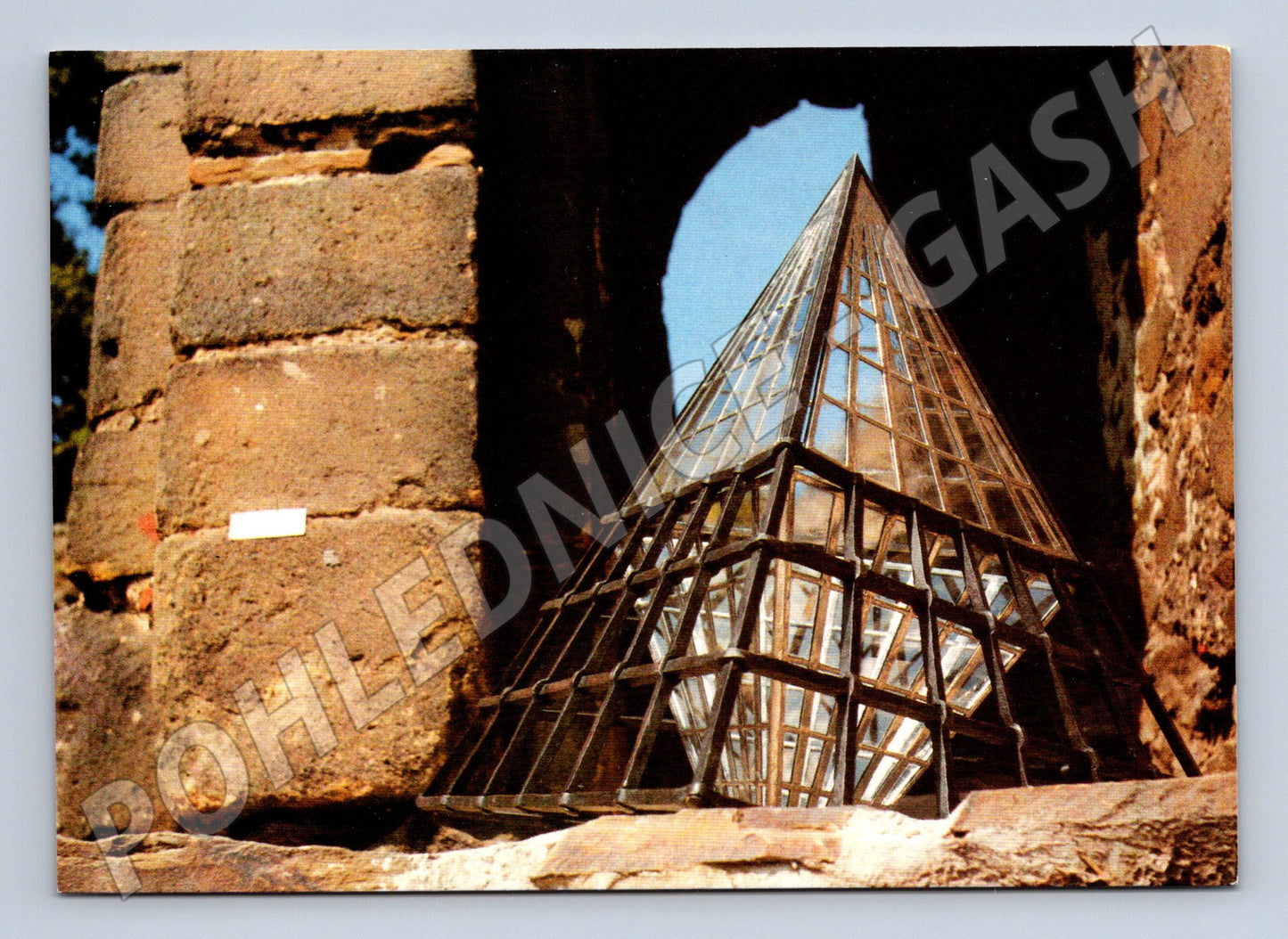 Pohlednice Helfštýn hrad Pyramida 1986 vstupenka pohlednice (M8415)