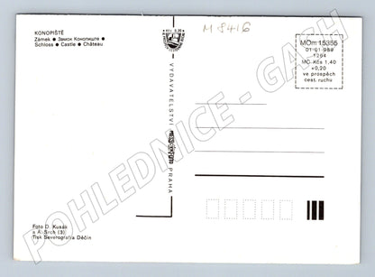 Pohlednice Konopiště zámek exteriér interiér Československo (M8416)