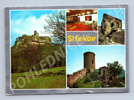 Pohlednice Hrad Střekov Ústí nad Labem vícepohled nepoužitá (M8417)