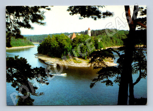 Pohlednice Hrad Zvíkov nad soutokem Vltavy a Otavy (M8418)