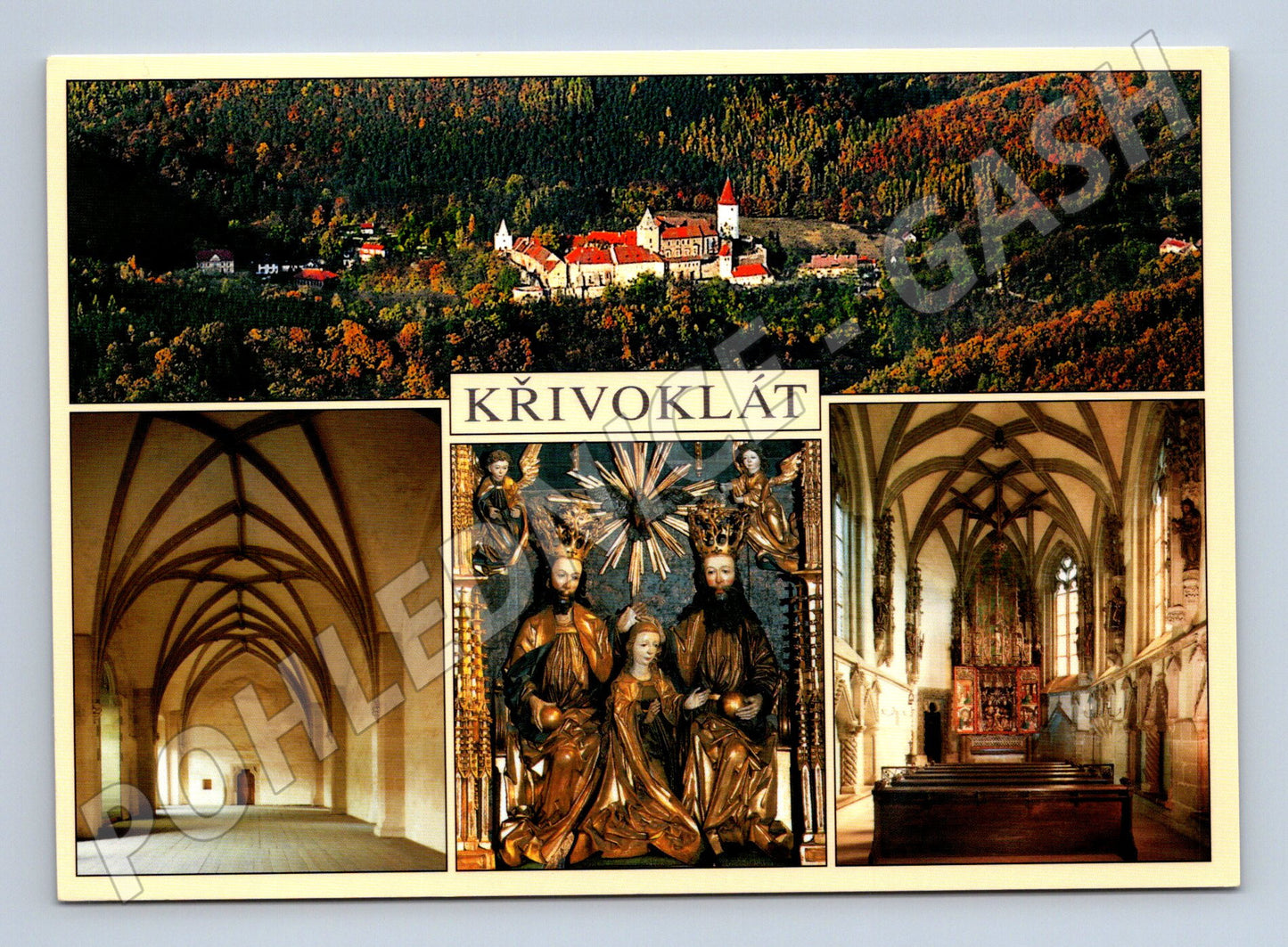 Pohlednice Křivoklát hrad prošlá poštou (M8421)