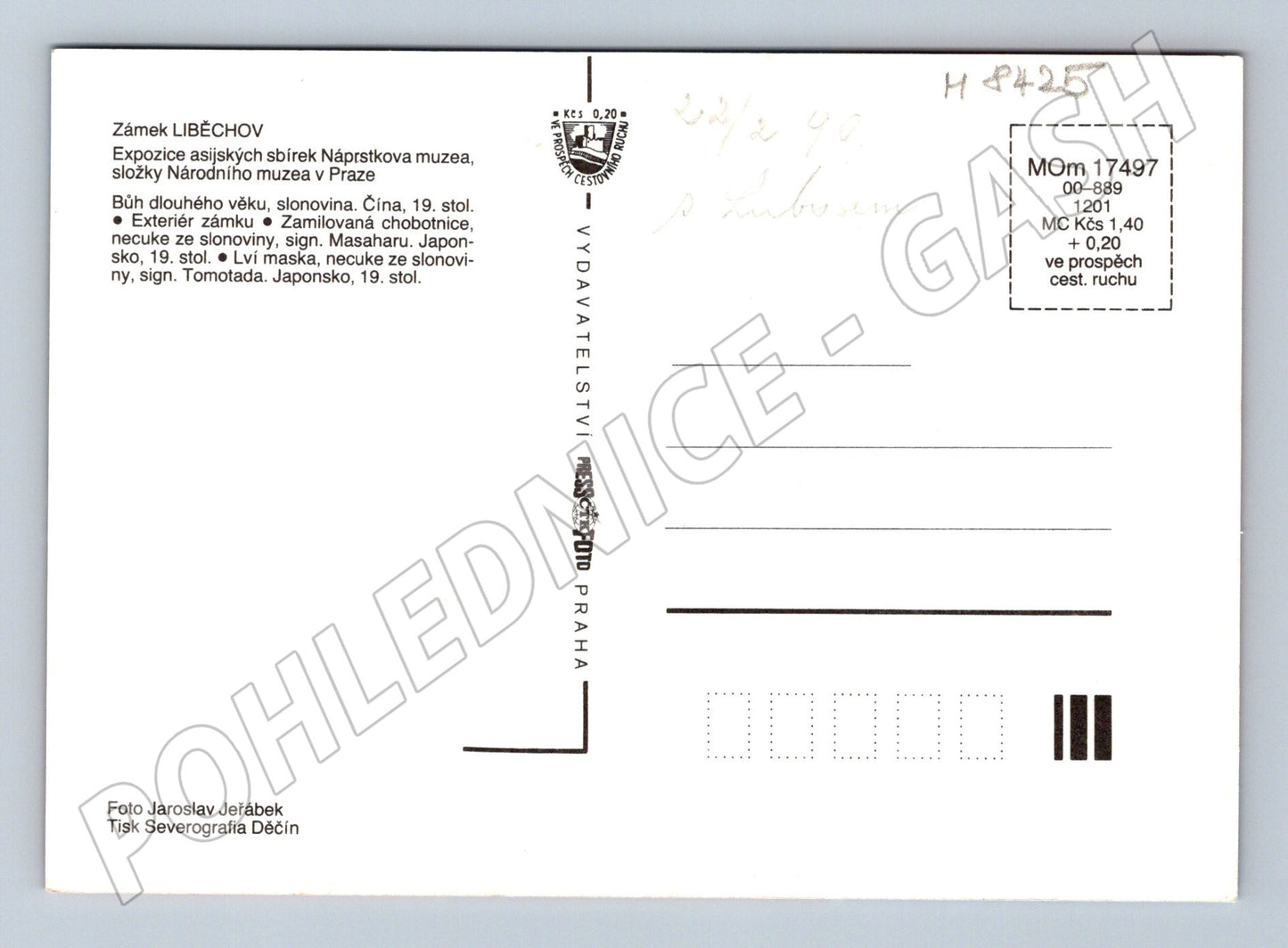 Pohlednice Liběchov zámek asijské umění Poklady Orientu (M8425)