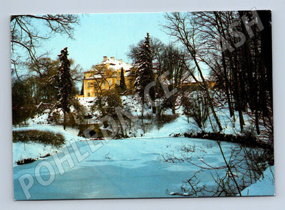 Pohlednice Krásný Dvůr zimní pohled na zámek nepopsaná (M8427)