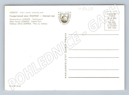 Pohlednice Lednice zámecký park neprošlá výborný stav (M8429)