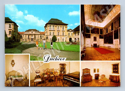 Pohlednice Duchcov zámek a interiéry čistá neprošlá (M8431)