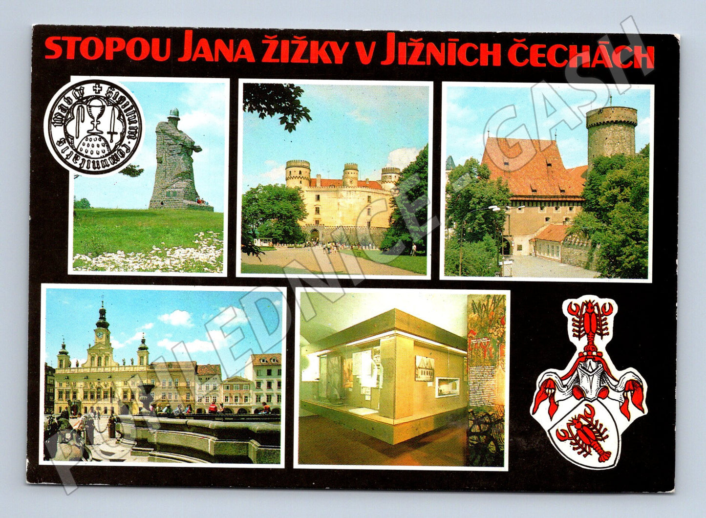 Pohlednice Stopou Jana Žižky v jižních Čechách koláž (M8434)