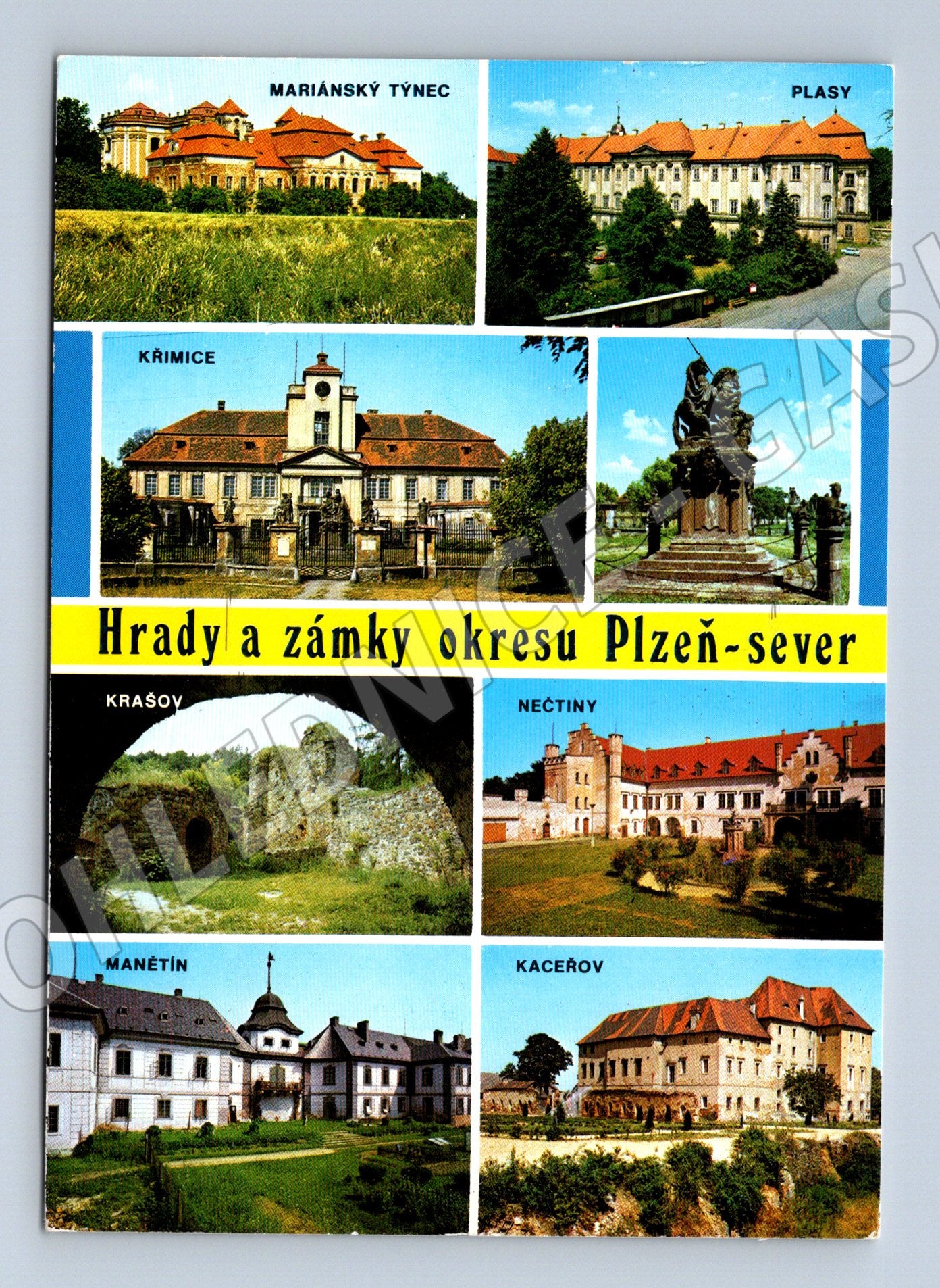 Pohlednice Hrady a zámky Plzeň sever odeslaná 1983 (M8435)