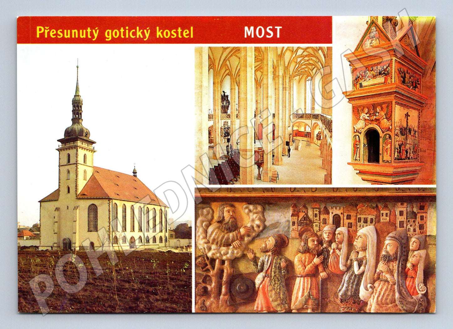 Pohlednice Přesunutý gotický kostel Most historická památka (M8436)