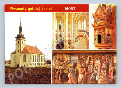 Pohlednice Přesunutý gotický kostel Most historická památka (M8436)