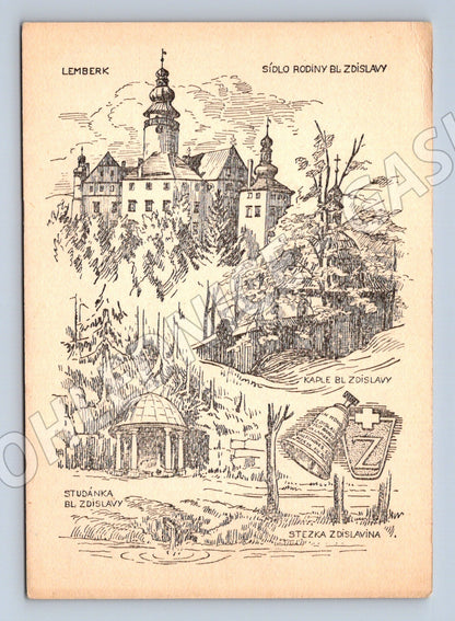 Pohlednice Lemberk sídlo bl Zdislavy stará pohlednice (M8442)