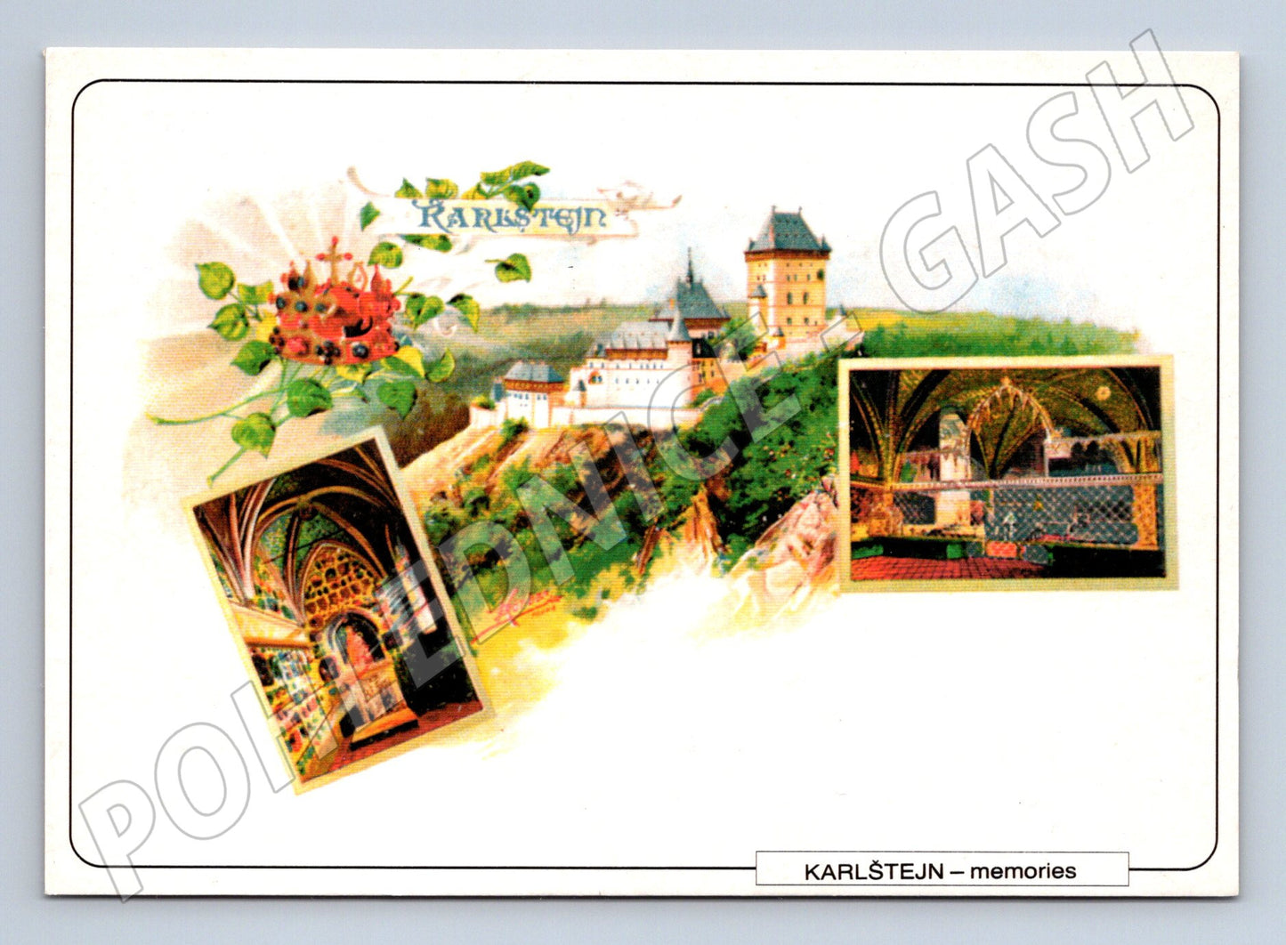 Pohlednice Karlštejn památky interiéry vícepohled nepsaná (M8443)